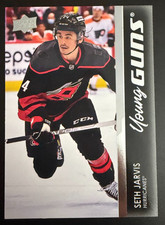 SETH JARVIS 2021-22 UPPER DECK YOUNG GUNS ROOKIE CARD YG RC #745 745 CUP WINNER. rookie card picture