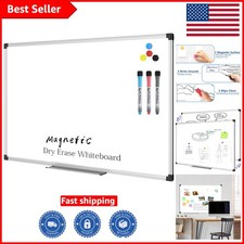36x24 Aluminum Framed Magnetic Whiteboard - Perfect for Home or Office