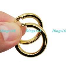 Real 18K Yellow Gold Filled HypoAllergenic 1 inch Medium Size Hoop Earrings Z5AL