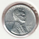 1943 WWII Lincoln Wheat Steel Penny Collectible US Collection Very Good War Coin