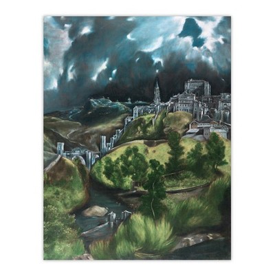 View of Toledo Landscape Painting El Greco Wall Art Poster Print