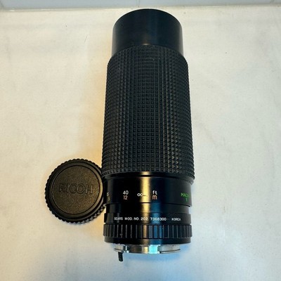 Canon Sears 202 F/60-300mm Black Multicoated Auto Zoom Camera Lens With End Cap