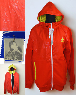 NWT ADIDAS XL Full-Zip Hoodie Track Jacket  Original Games  Poppy P04234 - RARE!