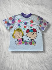 Vintage snoopy charlie brown colorful graphic t shirt 80s Youth L