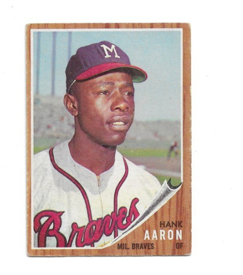 1962 Topps #320 Hank Aaron, Milwaukee Braves