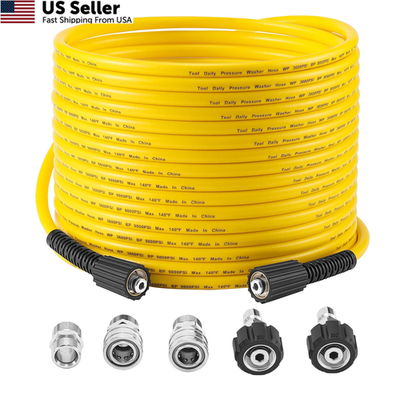 #ad #ad Tool Daily Pressure Washer Hose 50 FT X 1 4quot; Power 50FT Yellow $47.16