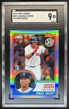 2018 Topps Chrome Rafael Devers 1983 RC Refractor Rookie #83T-18 Red Sox SGC 9