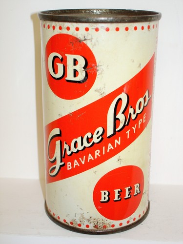 GRACE BROS. BAVARIAN TYPE BEER "GB" (GRACE BROS- SANTA ROSA) Flat Top Beer Can