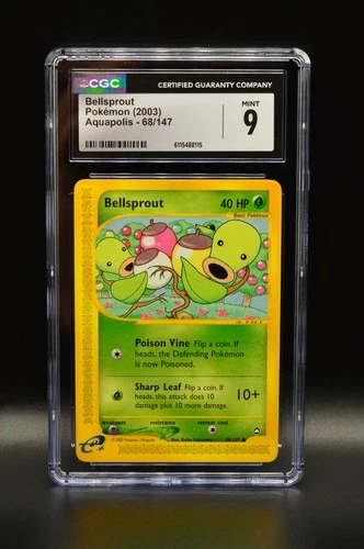 Bellsprout Aquapolis 2003 Pokemon CGC 9 PSA WOTC 68/147 Newly Graded