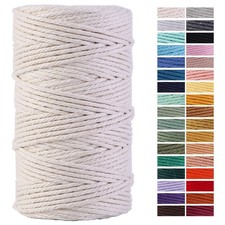 Macrame Cord 4mm x 109Yards 100 Natural Cotton Macrame Rope Cotton Cord