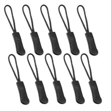 10 PCS Zipper Pull Replacement Tab Heavy Duty Extender Cord Bag Luggage Grey