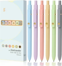 6-Pack Colorful Gel Pens – 0.7mm Quick-Dry Ink, Smooth Writing for School & Offi