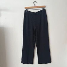 St. John Collection Santana Black Knit High Rise Pants Women's Size 10