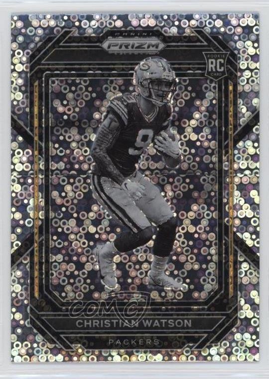 2022 Panini Prizm Rookie Variation No Huddle Prizm Christian Watson #314 8sr