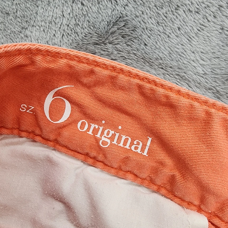 Ann Taylor LOFT Shorts Womens 6 Orange Original Mid Rise Cotton Twill 9in Summer - Image 4 of 4