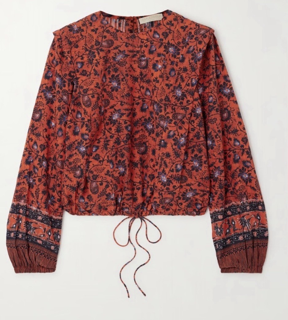 ULLA JOHNSONPrisha printed cotton-blend voile blouse