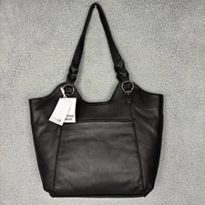 The Sak Shoulder Bag Buttery Leather Large Black Tassels New NWT