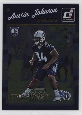 2016 Donruss Rookies Press Proof Gold 3/50 Austin Johnson #305 Rookie RC 1g8u