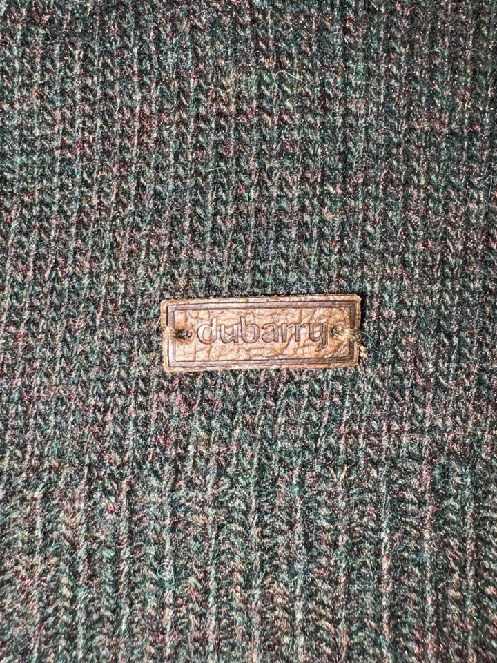 Chaleco Suéter Lana de Cordero Cremallera Completa Dubarry Ireland - Talla XL - Verde Bosque Foto 3 de 4