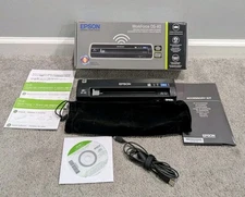 Epson WorkForce DS-40 Wireless Color Document Scanner Complete TESTED Black 