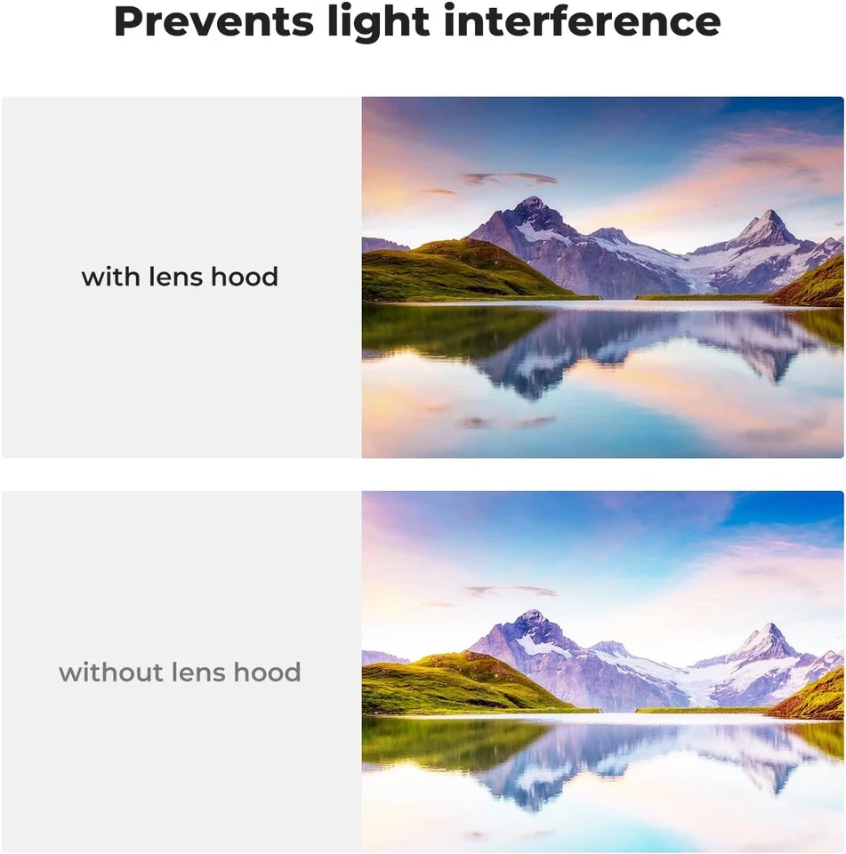 49 mm 52 mm 55 mm 58 mm 62 mm 67 mm 72 mm 77 mm atornillado flor pétalo parasol Foto 3 de 4