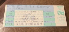 JANET JACKSON RARE UNUSED CONCERT TICKET ROSEMONT, IL 12/01/1993