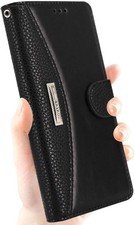 Leather Wallet Phone Case Cover for Samsung Galaxy S5 MINI - Kick Stand Purse