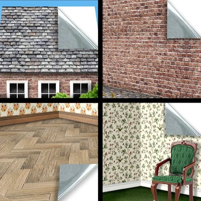 Dolls House Wallpaper 1:12 Scale 220 Designs For The WHOLE HOUSE - SELF ADHESIVE - Image 1 of 4