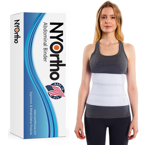 Abdominal Binder Lower Waist Support Belt - Compression Wrap - Men - Women MA...