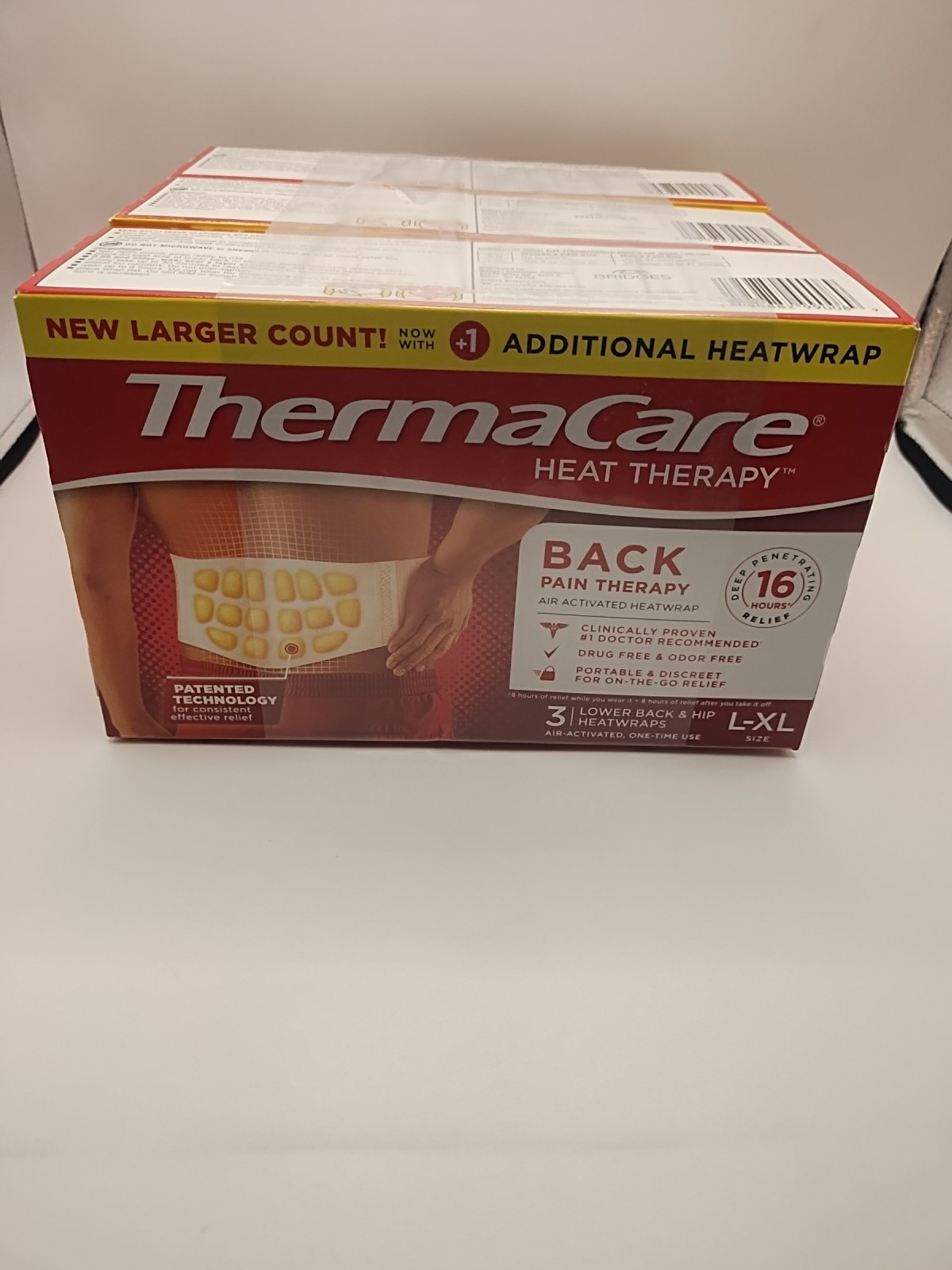3x ThermaCare Lower Back & Hip Heat wraps L-XL 9 Pieces Total Exp:01/31/2027
