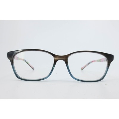 Vera Bradley Grace Superbloom Eyeglasses Frames Smoke Teal Blue Floral 53-15-135