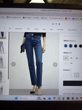 AYR NEW Women's LaLa Jean Size 28 Short In Waylon Wash