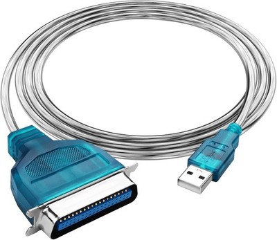 Lightweight 4.6FT USB to Parallel Adapter - Connect Laptops, Printers, and More