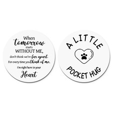 Loss of Pet Memorial Gifts for Dogs Cats Pocket Hug Keychain for Pet Owner Re...