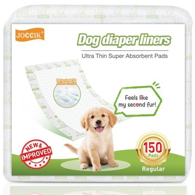 Dog Diaper Liners, 150 Count, Super Absorbent Booster Pads for Male and Femal...