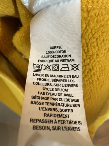TODD SNYDER L.L. BEAN Embroidered Hoodie Pullover Yellow Men’s Size Medium READ - Picture 13 of 14
