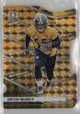 2019 Panini Spectra Rookies Neon Orange Prizm Die-Cut 9/10 Devin Bush II 0a6