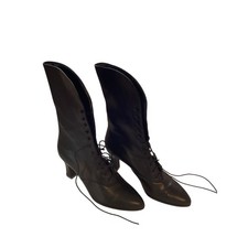 Vintage Saks Fifth Avenue Italian Leather Victorian Boots NIB