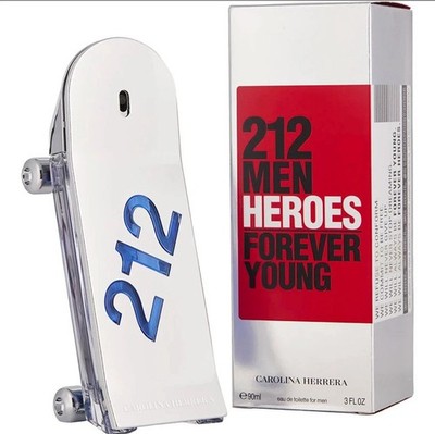 Carolina Herrera 212 Men Heroes Forever Young 3.0 oz EDT Men New