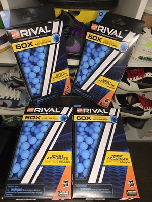 LOT OF 4 NERF RIVAL HIGH- 60 IMPACT ACCU-ROUNDS 240 ROUNDS