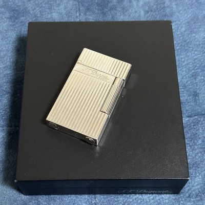 Silver Dupont Gas Lighter Line 2, Crafted in France