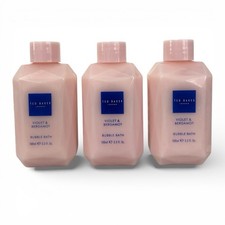 Ted Baker VIOLET & BERGAMOT Bubble Bath 100mlx3 Brand New Discontinued