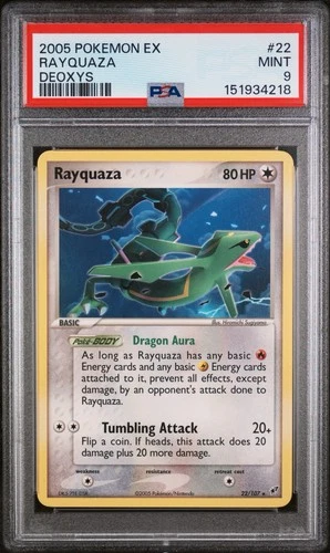 2005 Pokemon Ex Deoxys #22 Rayquaza Deoxys PSA 9