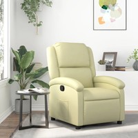 Relaxsessel Echtleder Creme Polster Sessel Mit Relaxfunktion