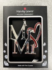 Mr and Mr 2021 HARVEY LEWIS Holiday Christmas Ornament with Swarovski Crystals