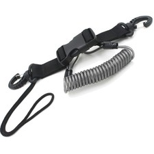 Lightweight Spring Coiled Diving Lanyard with Swivel Hook for Cameras and Lights