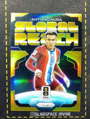2026 PANINI PRIZM FIFA WORLD CUP #15 ANTONIO NUSA GLOBAL REACH GOLD /10 (AAB