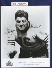 George Musso Chicago Bears Football HOFer Autographed 8x10 B&W Photo JSA COA