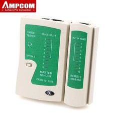AMPCOM Network Cable Tester RJ45 LAN Ethernet Cat5 Cat6 Cat7 RJ11 Telephone Test