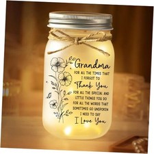 Gifts for Christmas Birthday Gifts, Decorative Jar Light Night for Grandma
